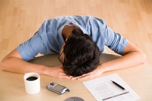 Exhausted businessman