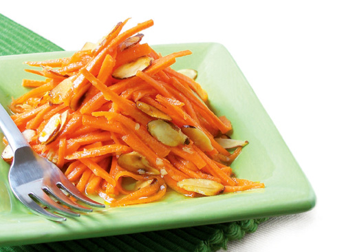 Zanahorias con vinagreta de naranjas