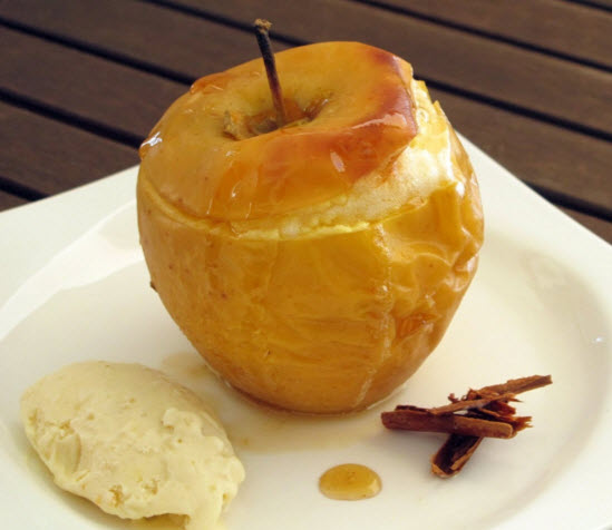 Receta de postre de manzana con canela