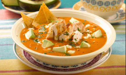 Receta de sopa de tortilla con pollo