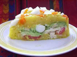 Receta de causa rellena de verduras