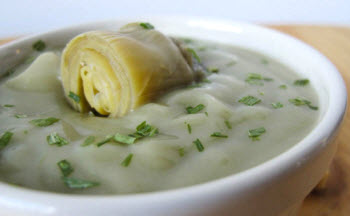 Receta de puré de alcachofas
