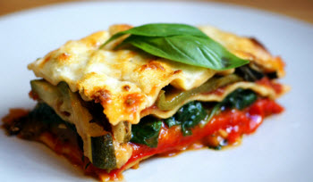 Receta de lasagna de verduras